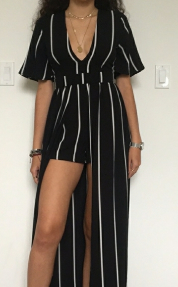 Beautiful Black/White Romper/Dress - Picture 3 of 7